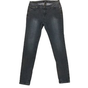 Lane Bryant Light Wash Black Denim Embellished Skinny Jeans Size 16